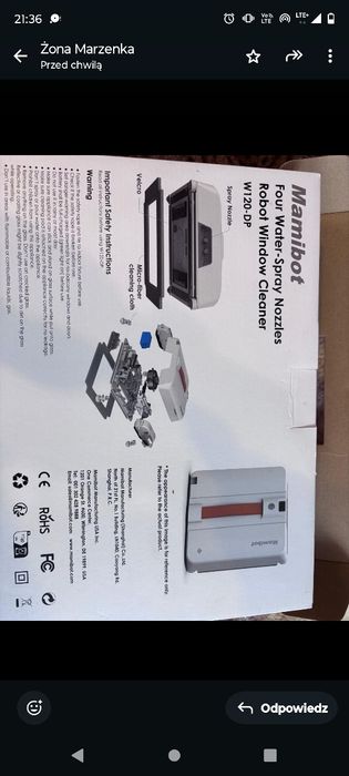 Robot do mycia okien Myjka automatyczna Mamibot W120-DP