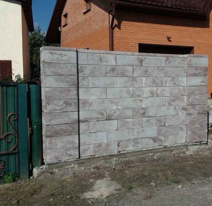 Блок модульний для паркану з мармуровою текстурою