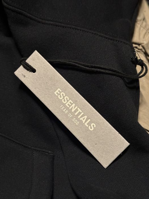 Fear of God Essentials Pullover Hoodie Applique Logo 'Black' (SS20)