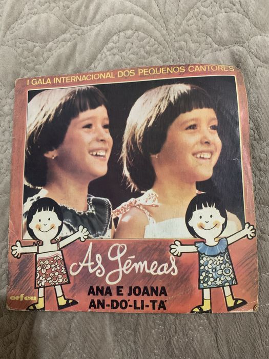 Vinil “As gémeas” - I gala internacional dos pequenos cantores-2 faces