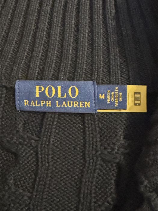 Czarny sweter ralph lauren half zip