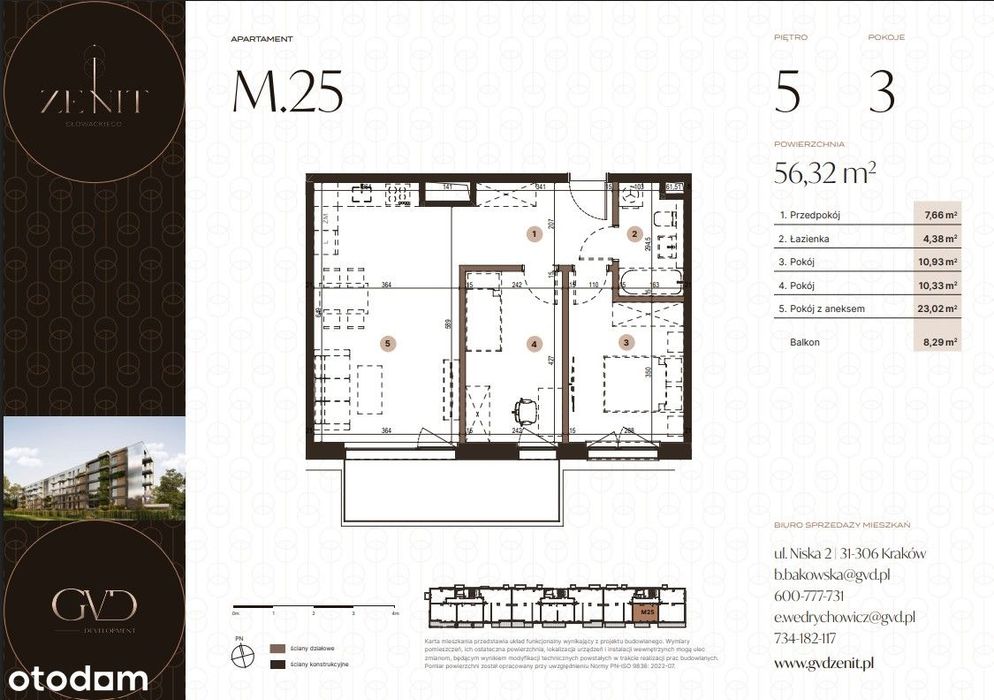 Apartament na ostatnim piętrze | 3 pokoje