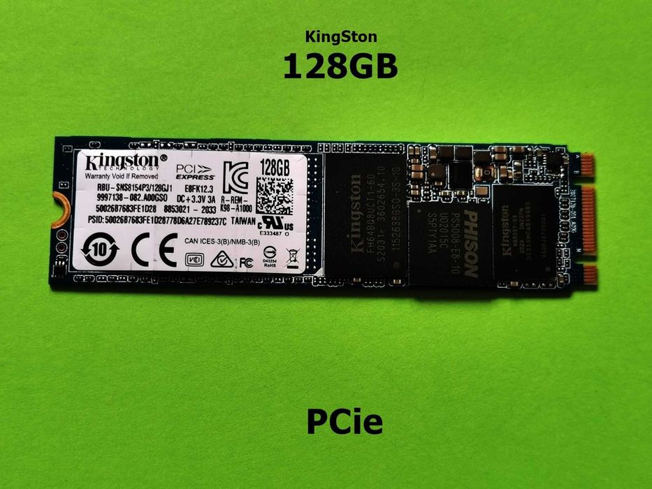 SSD M2 PCie 128GB KingSton