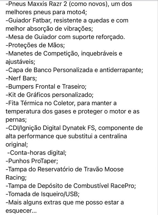 Moto 4 matriculada yamaha 350 muitos extras bom preço