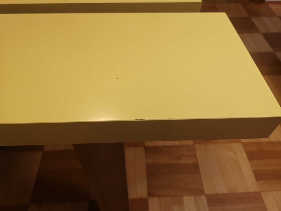 Żółta półka ścienna IKEA Lack 110x26cm