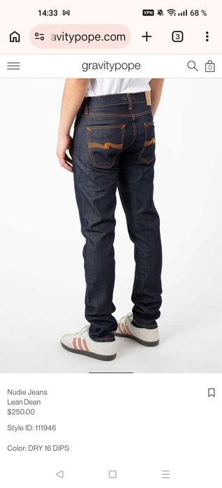 Джинсы Nudie jeans Even Steven jeans Italy W28 navy.