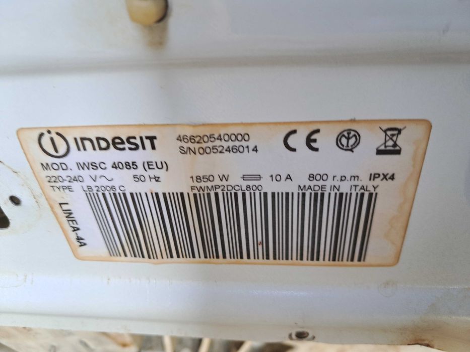 Машинка indesit частично рабочая