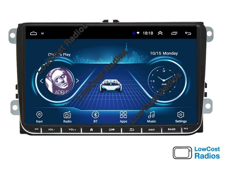 Auto Rádio GPS Android 15 • VW • SKODA • SEAT - Multimédia - 9 Poleg.