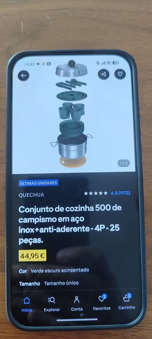 Conjunto de campismo - 25 peças
