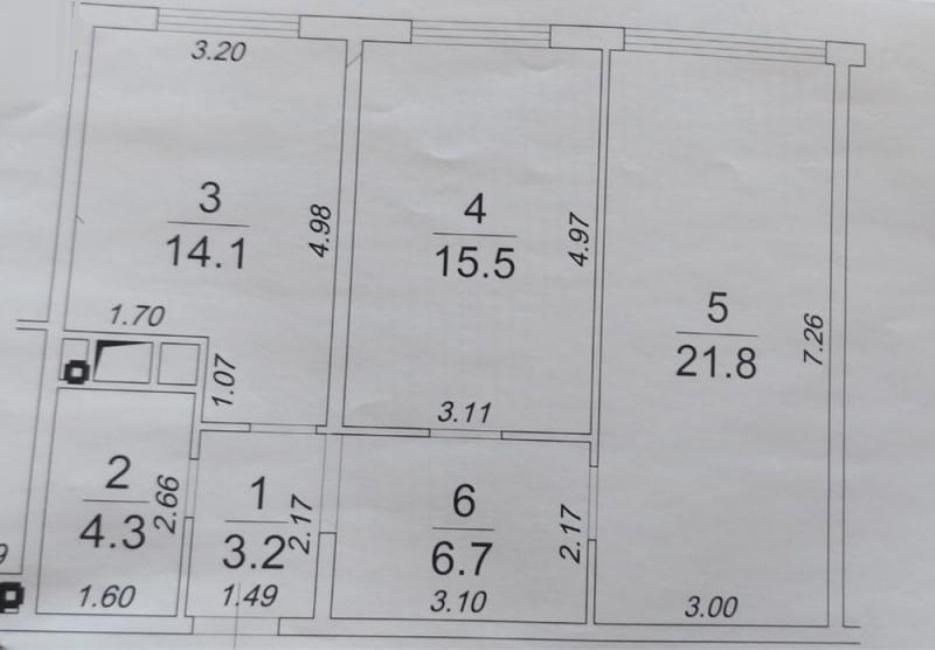 2-кімнатна квартира за адресою (площа 66 м²) - Atlanta.ua - фото 5