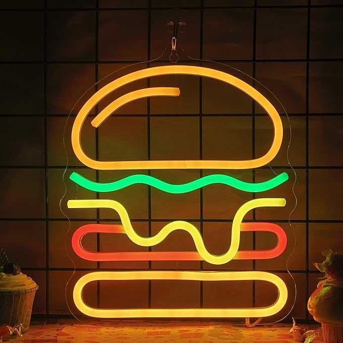 Hamburger led neon