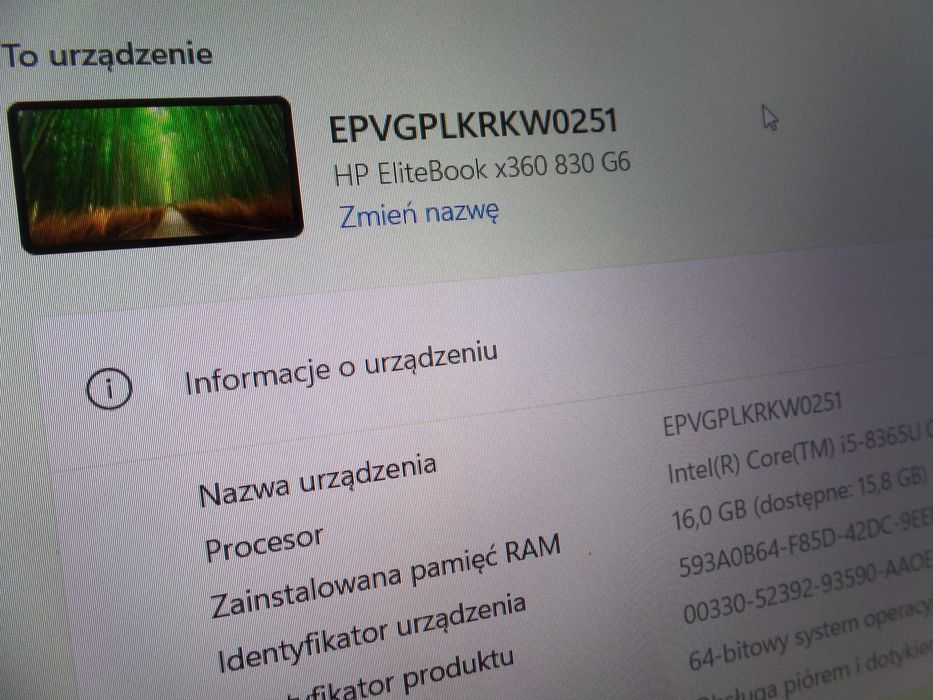 HP EliteBook x360 830 G6 i5 SSD 512 GB 16 GB tablet laptop