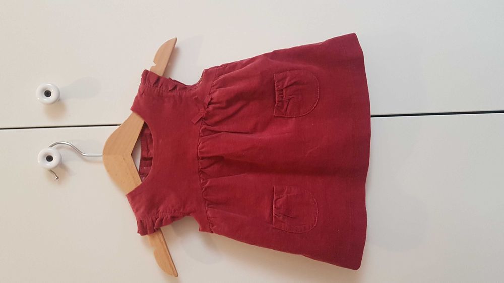 Vestido bebé bombazine bordeaux Zara