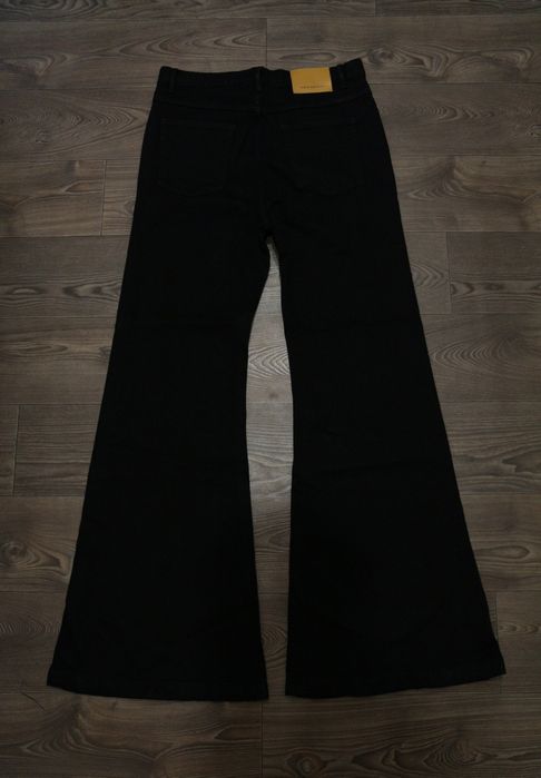 Джинсы клеш черные Rick Owens bolan black flared jeans