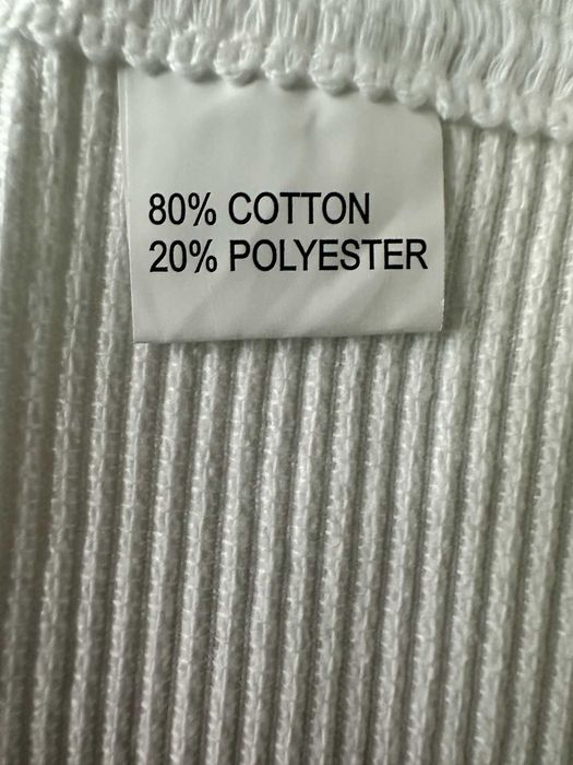 Manta cama de casal - Branca - Efeito Canelado - 210x260cm - Nova!