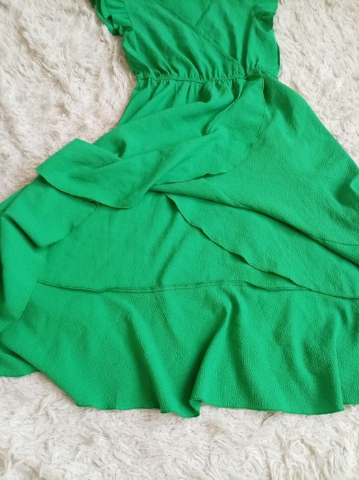 Elegancka sukienka zielona komunia wesele S