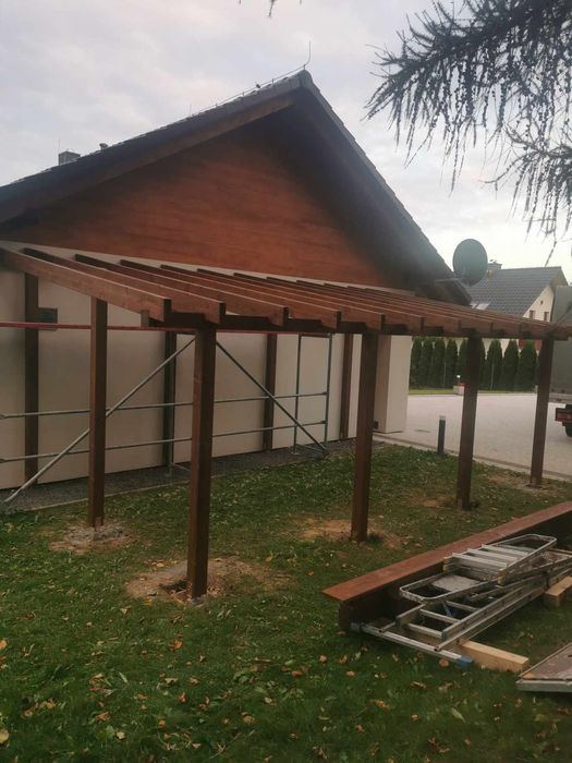 Malowanie elewacji, dachów, montaż podbitki