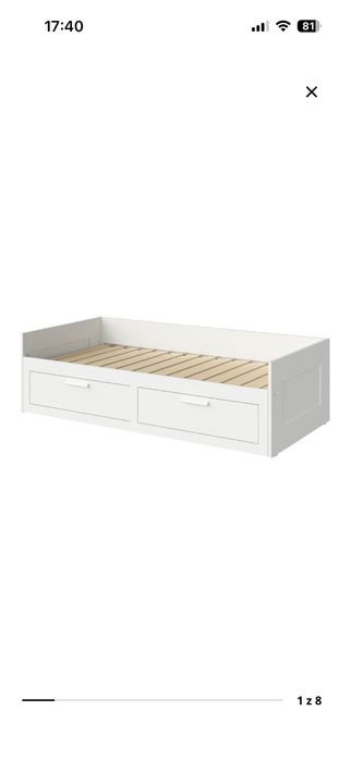 Łożko z materacami Ikea Brimnes