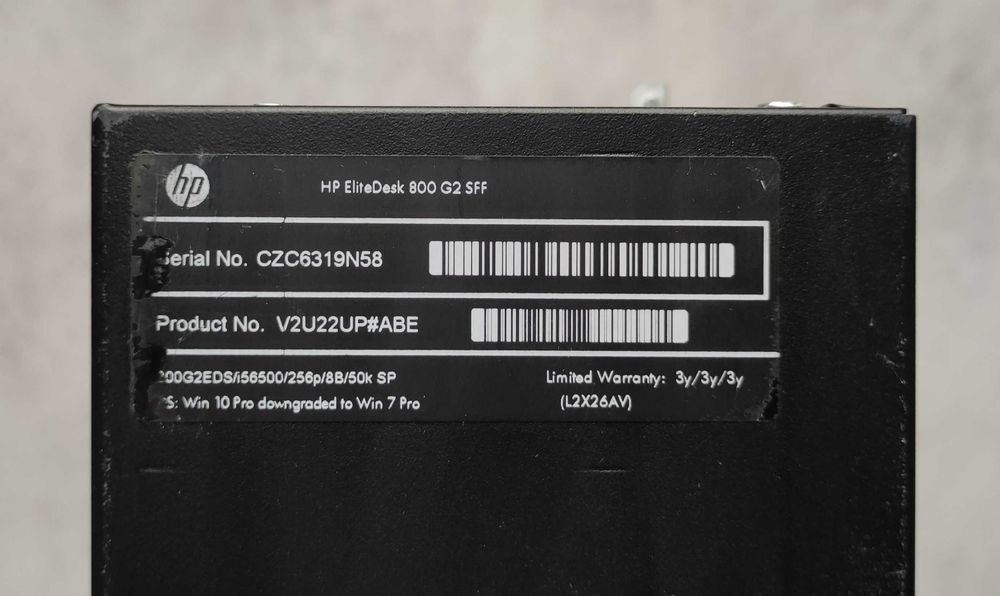 Комп'ютери HP EliteDesk 800 G2 SFF i5-6500 8Gb DDR4 120Gb SSD