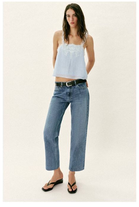 прямые джинсы Zara