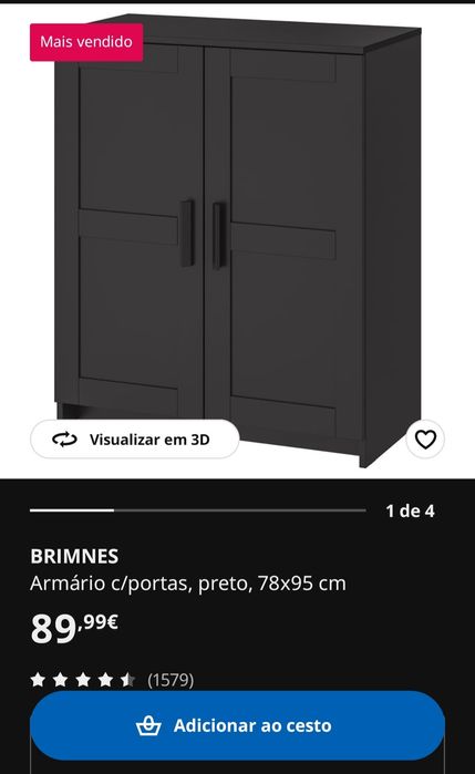 Armário com portas BRIMNES IKEA