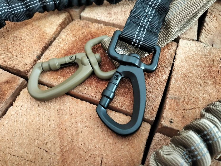 Нашийник з повідцем тактичний амартизатор ошейник поводок тактический