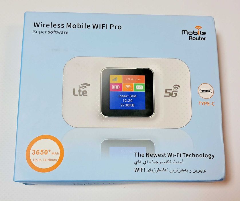 4g модем мобильн Wi-Fi роутер с АКБ  с LCD под сим карту 150 Мбит/с