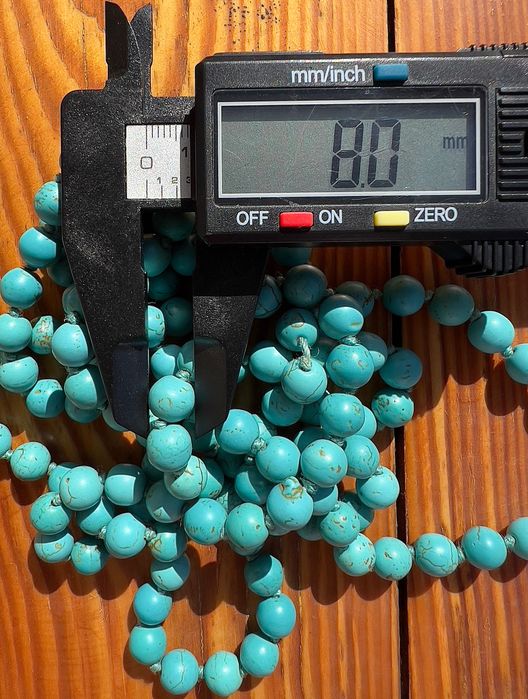 Длинные бусы натуральна бирюза Number 8 Nevada 8mm 85,7g