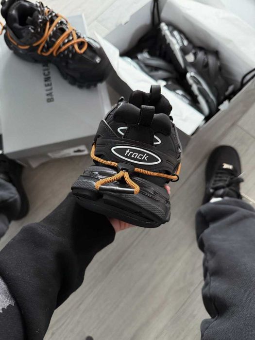 Кросівки Balenciaga Track Trail Laces Black/Orange premium