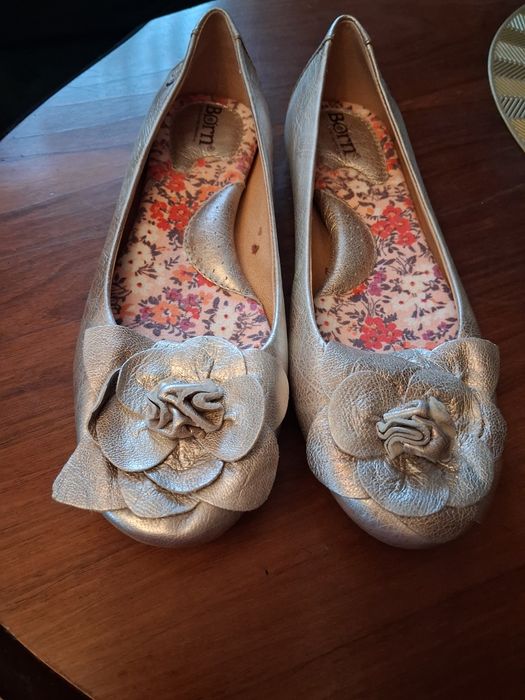 Baleriny Złote Baletki