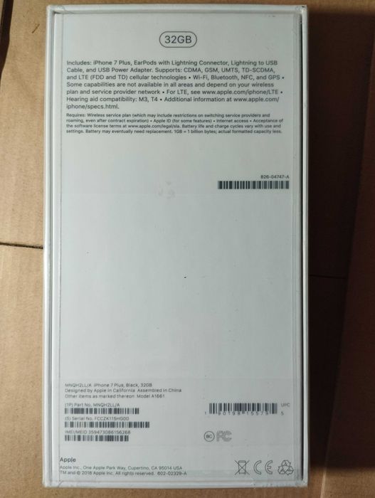 Iphone 7 Plus 32 GB Neverlock New