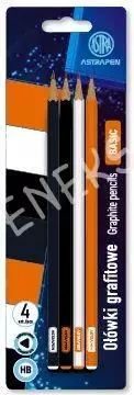 Ołówki grafitowe trójkątne HB Astrapen Classic 4 szt.. Astra