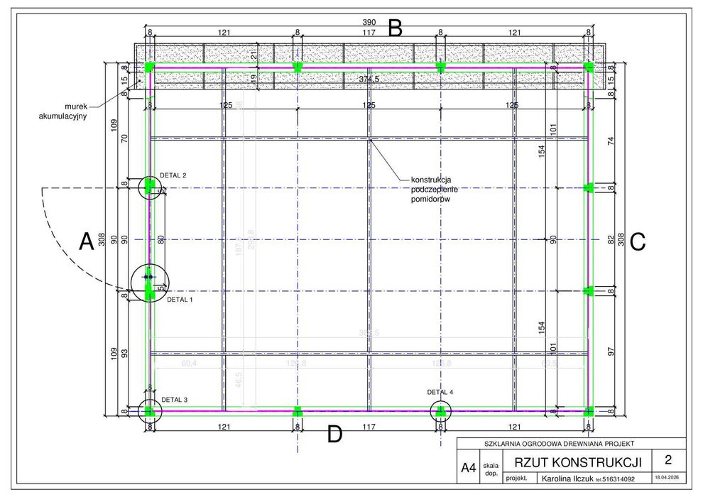 szklarnia ogrodowa projekt