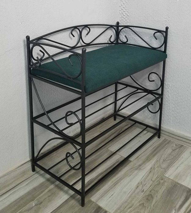 Поличка для взуття, банкетка кована, підставка для взуття  "САША"