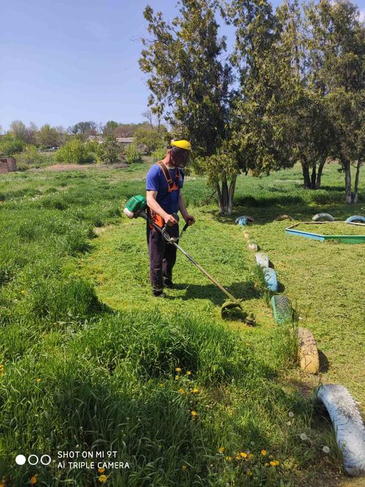 Уборка участка под ключ, покос травы, спил деревьев, корчевка пней