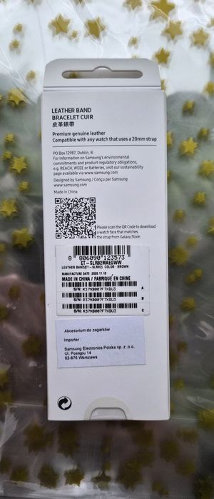 Pasek skórzany samsung oryginalny 20mm