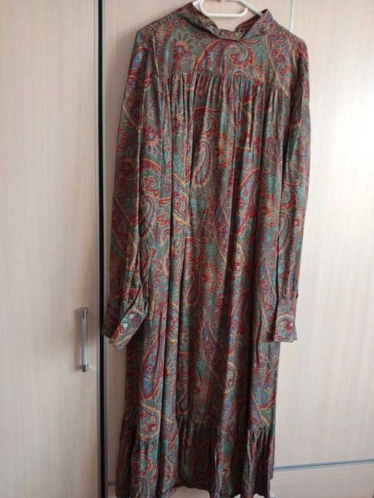 Maxi sukienka lato 54 56 wiskoza paisley turecki wzór 140 cm pachy