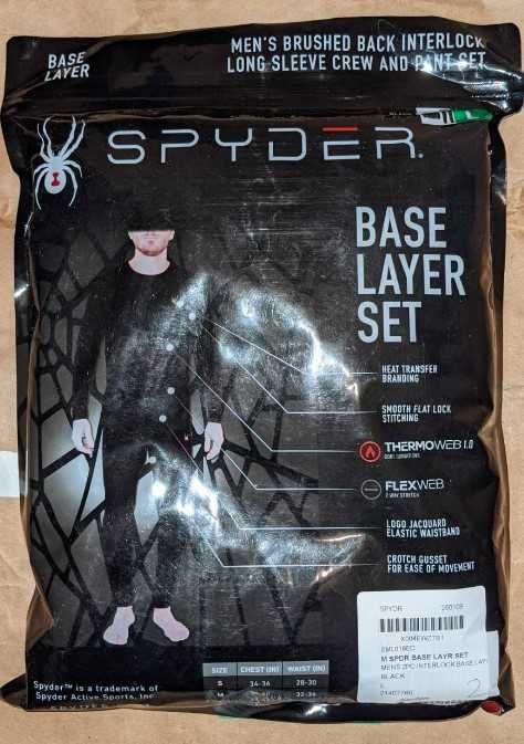 Мужское термобелье Spyder комплект размер L