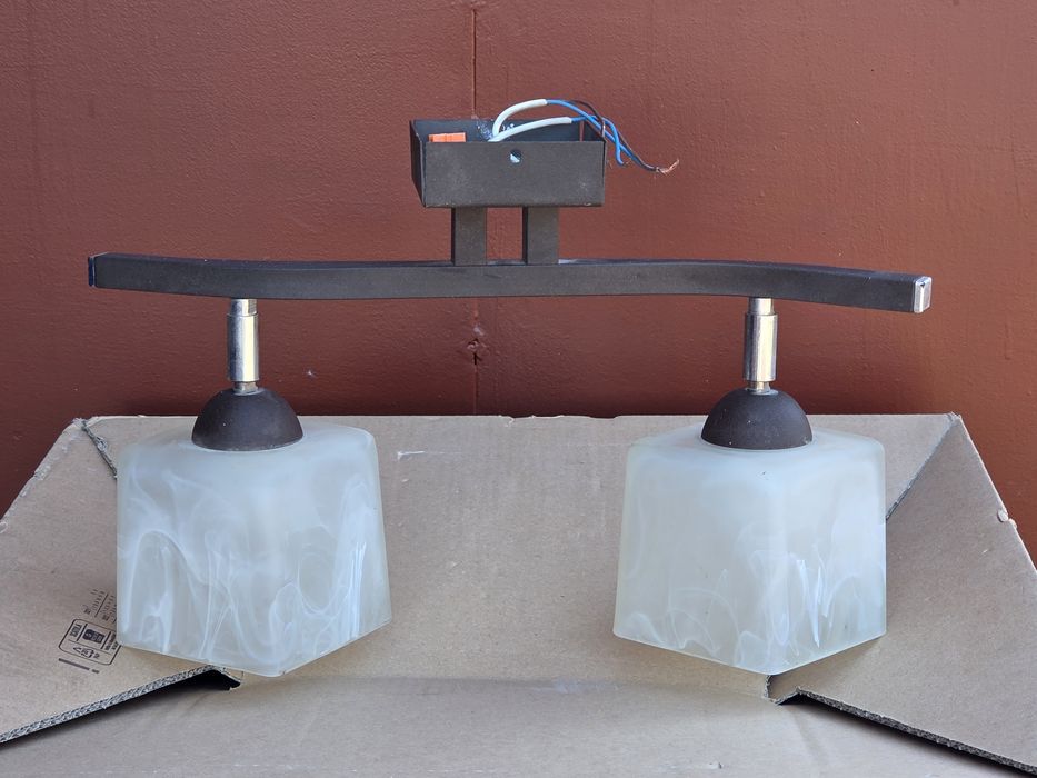 Lampa sufitowa żyrandol szklany  plafon kinkiet
