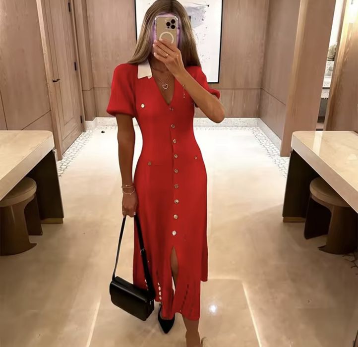 Неймовірне шикарне вязане плаття С