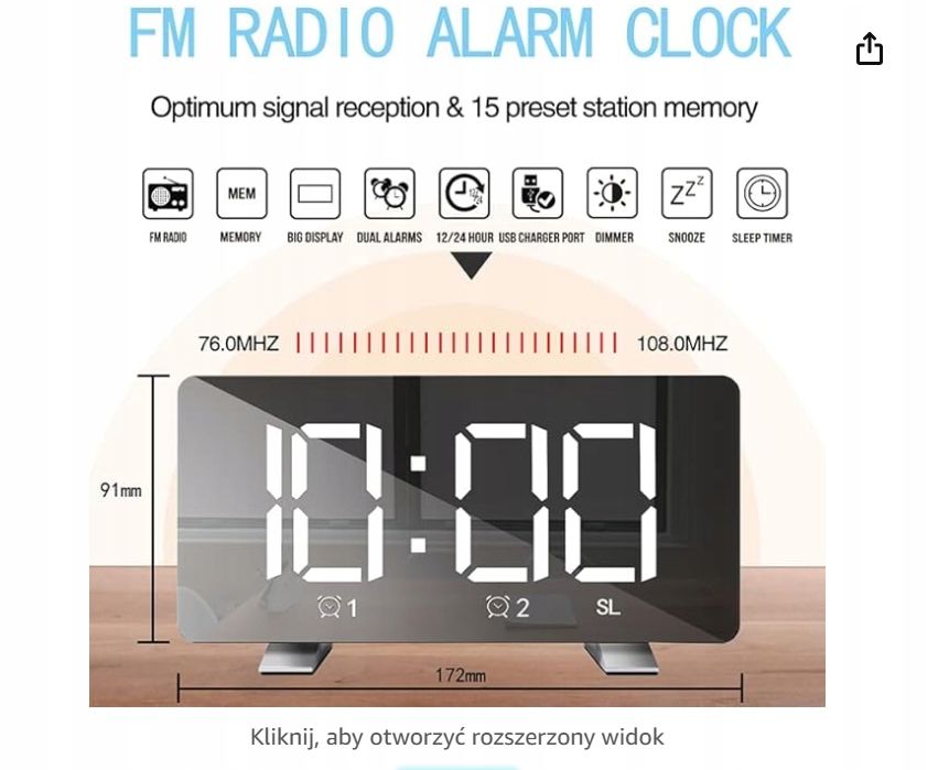 Fm Radio Alarm Clock En8830-1