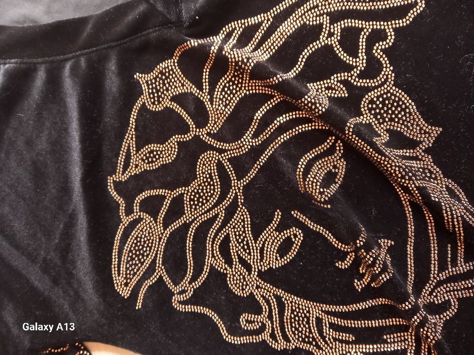 Versace meduza sukienka welurkowa s/m