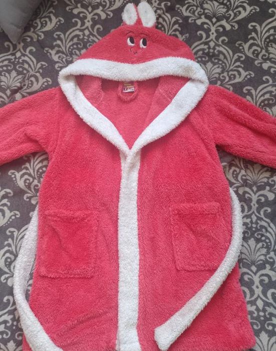 Теплий халат зайчик для дівчинки
