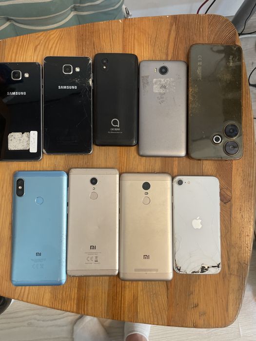 9 uszkodzonych tel smartphone samsung, alcatel, iphone, xiaomi