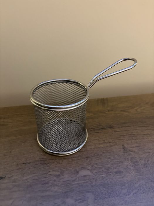 Koszyk koszyczek metalowy sito sitko na frytki 10cm  serwowanie