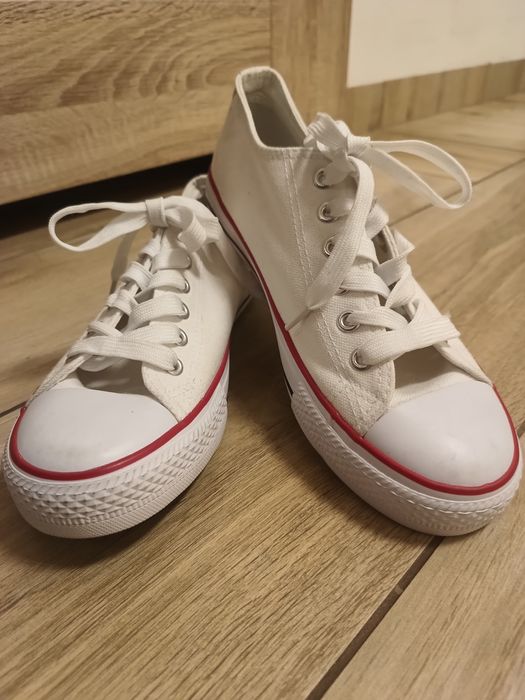 Nowe damskie białe buty tenisówki trampki wiązane buty 39