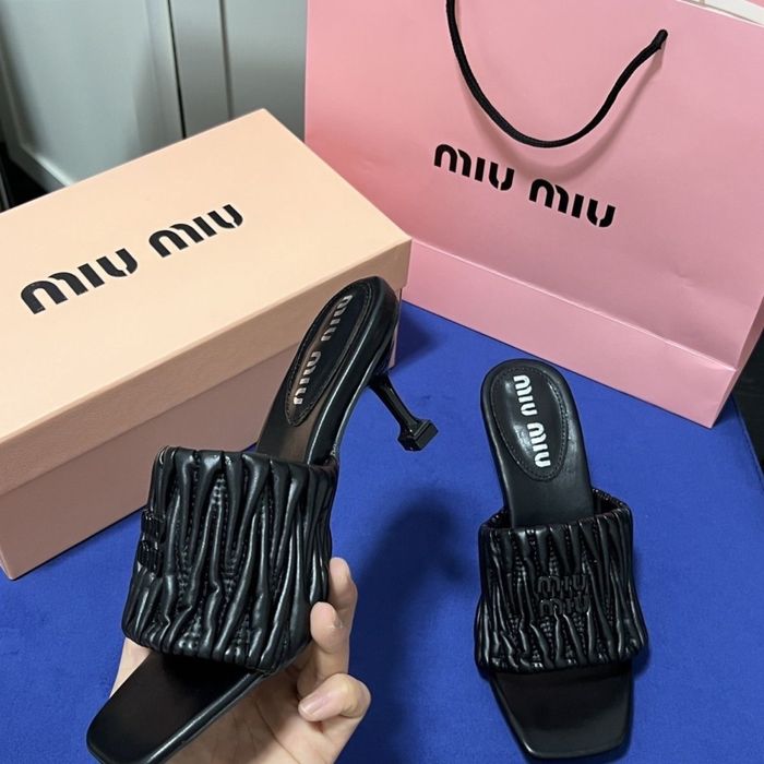 Klapki Mule Miu Miu! Skóra naturalna! Premium Jakość! 36-41