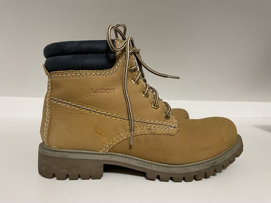 Trekking buty Lasocki skóra 38 karmel