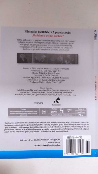 Stare kino 1/4 Każdemu wolno kochać Adolf Dymsza Mira Zimińska