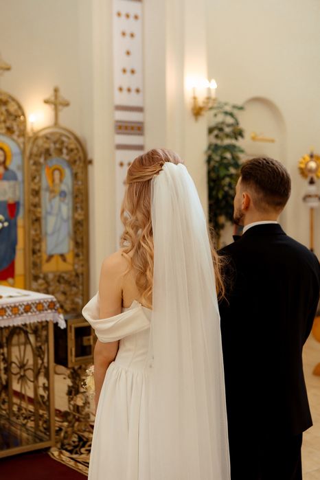 Весільна фата (167 см, мʼяка, не євросітка)